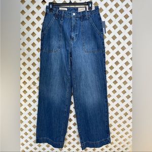 Universal thread relaxed wide leg high rise women blue jeans size 2/S